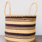 Large Elephant Grass Hamper - Black Stripe