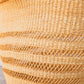 Lacework Elephant Grass Shopper with Leather Handle - Brown