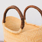 Lacework Elephant Grass Shopper with Leather Handle - Brown