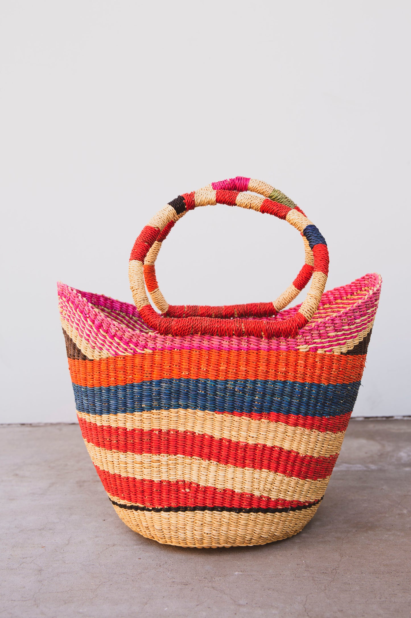 Small Bolga Tote - Multi