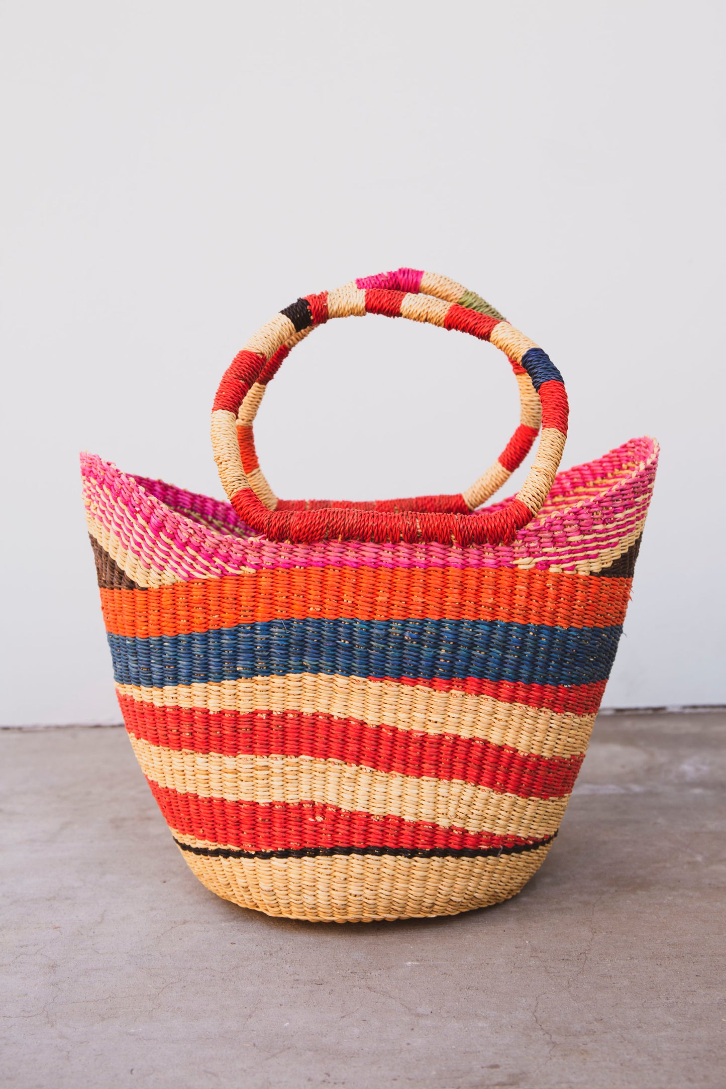 Small Bolga Tote - Multi