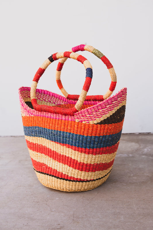 Small Bolga Tote - Multi