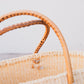 Woven Sisal Tote with Leather Handles