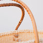 Woven Sisal Tote with Leather Handles