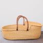 Baby Moses Bassinet with Leather Handle - Light Brown