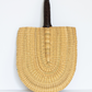 Vera Vera African Fan with Leather Handle - Natural
