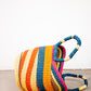 Small Bolga Tote - Blue, Orange , Pink and Red